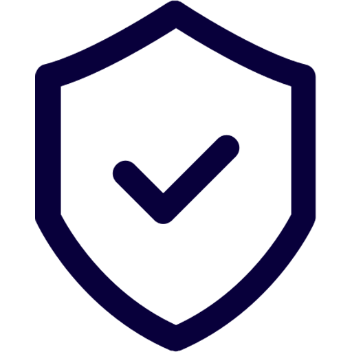 shield with a check mark inside of it icon